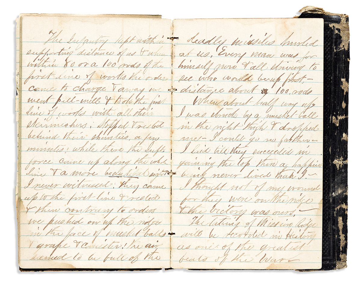(CIVIL WAR--ILLINOIS.) LeRoy Salisbury. Diary of a lieutenant who fought at Chickamauga and was wounded at Missionary Ridge.
